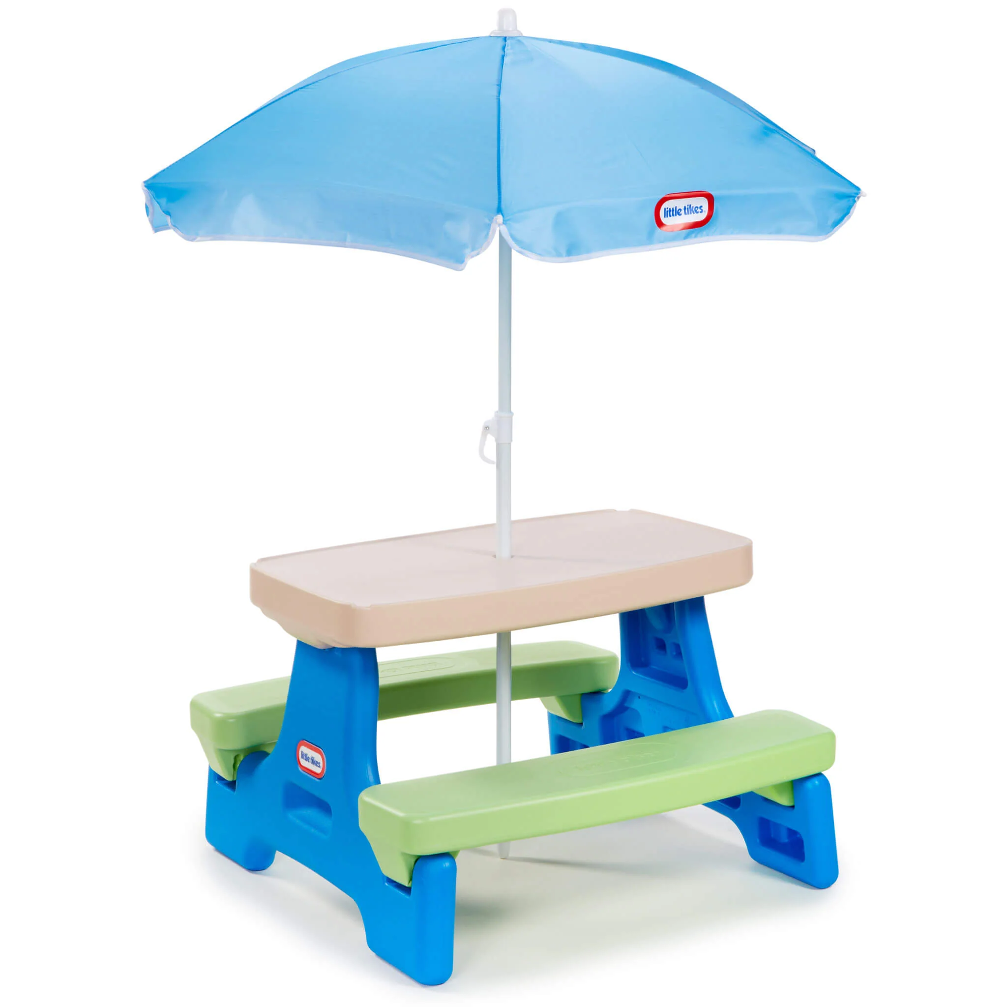 Little Tikes Blue/Green – Easy Store Jr. Play Table with Umbrella Tea