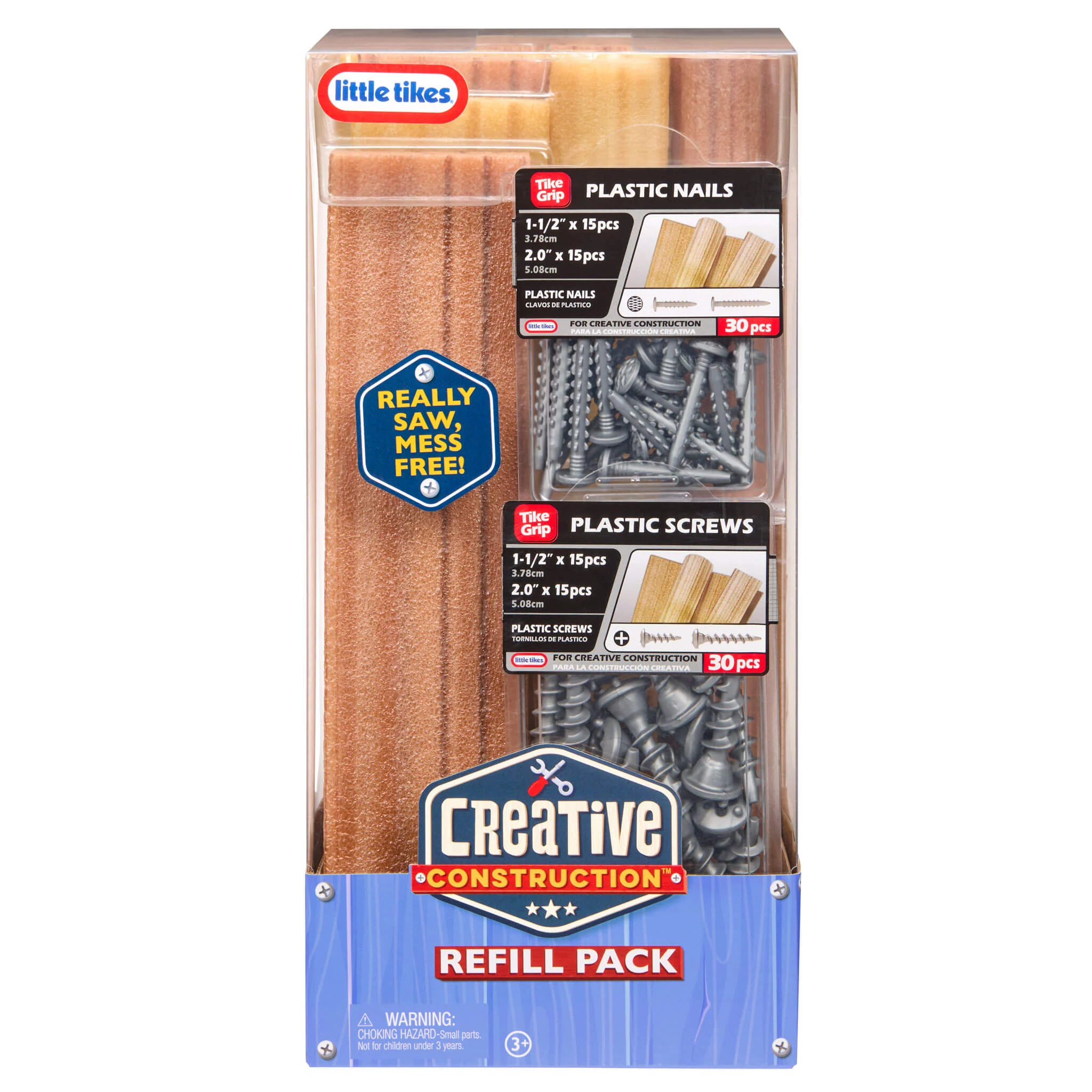 Little Tikes Creative Construction Wood, Nails and Screw Bundle Toy - Image 3
